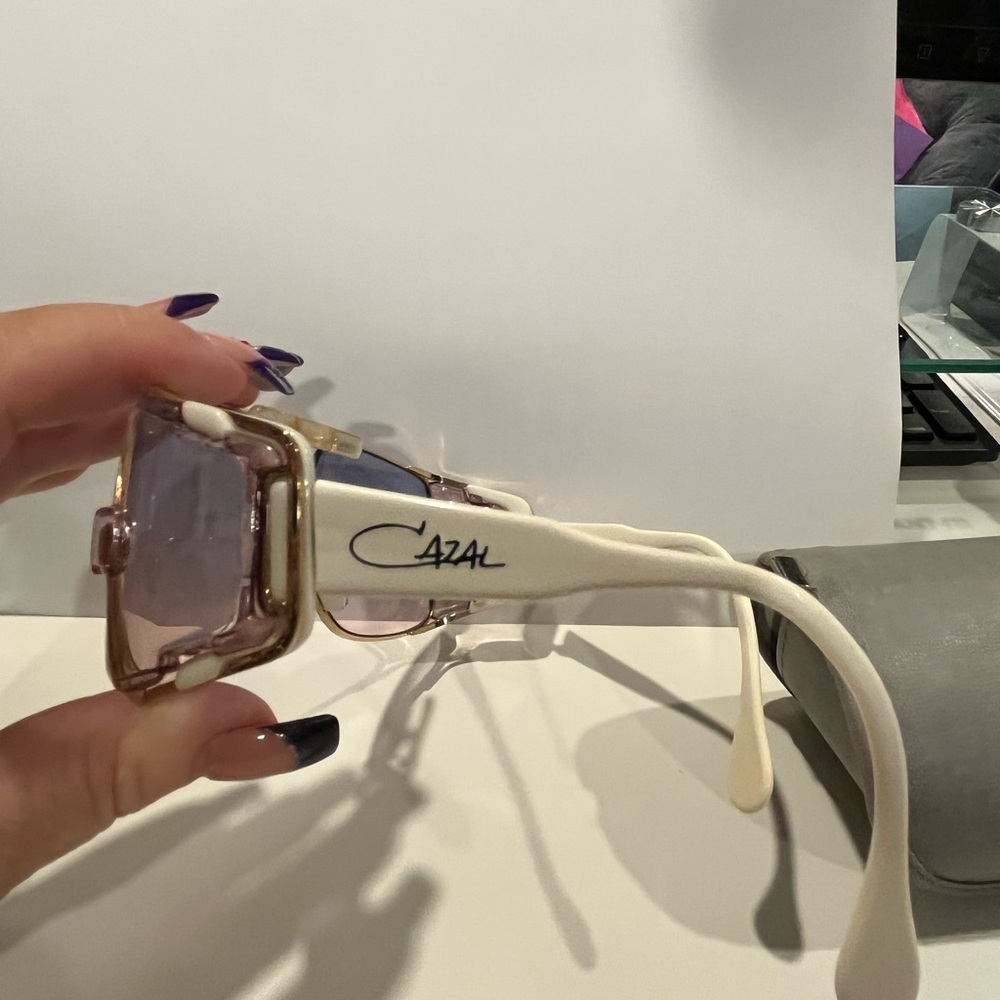 VINTAGE CAZAL MOD 955 354 eyeglasses lilac white gold 1980's GERMANY eyeglasses